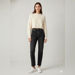 👖Citizens of Humanity Premium Vintage High Rise Black Cropped Straight Jeans 24